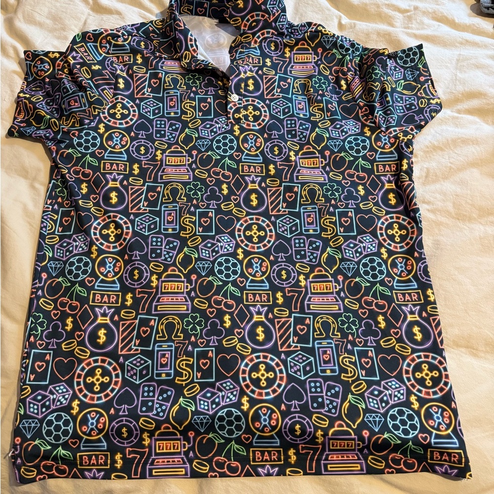 Colorful Patterned Polo Shirt